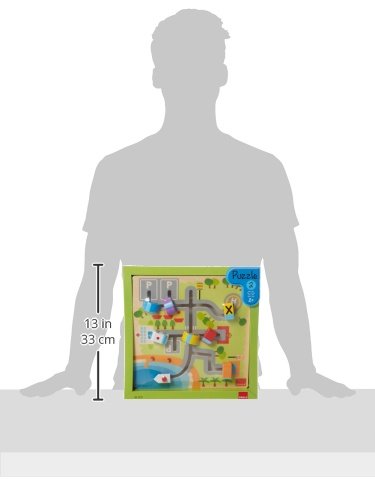 Imagen principal de Goula - Puzzle laberinto vehículos, piezas de madera (Diset 53101)