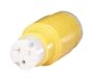 Marinco 80A Marine Electrical Shore Power Straight Adapter (20-Amp 125-Volt Locking Male to 15 or 20-Amp 125-Volt Straight Blade Female)