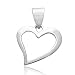 925 Sterling Silver Open Floating Heart Charm Pendant
