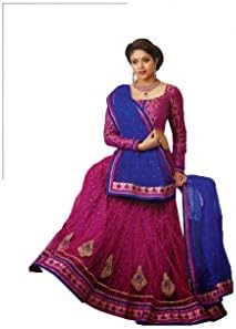 Sparkling Magenta Indian Pakistani Designer Bridal Partywear Lehenga Choli