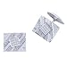 3/4 Carat Diamonds 14k White Gold Square Cuff Links