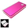 Nintendo DSi Alunminum Metallic Armor Hard Case with Screen Protector - Rose Red