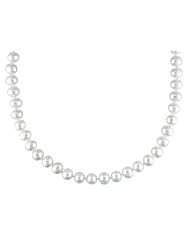 Sterling Silver Freshwater White Pearl Necklace (6.5-7.0mm) (18")