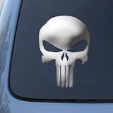 THE PUNISHER - Vinyl Car Decal Sticker #1042 | Vinyl Color: Chrome