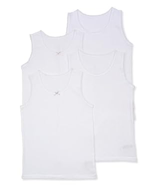 Pointelle girl's vests - 4pk 5-6years
