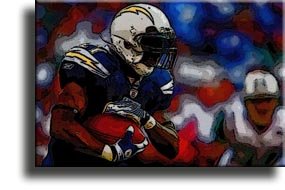 Completely Handpainted American Football Sport Painting, Custom Order FL3445, Oil on Canvas, with Option to Paint Jerry, Brett & Co. from Any Other Favorite Photograph or Picture, Unframed, Size 12