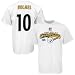 Reebok Pittsburgh Steelers Super Bowl XLIII Champions #10 Santonio Holmes White Player T-shirt