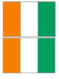 2 Cote d'Ivoire Flag Stickers Decal Bumper Window Laptop Phone Auto Boat Wall