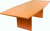 42 x 96 Laminate Boat Shaped Conference Table - SL-MBC4296-BT-CHY-GG