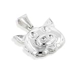 Pigs Sterling Silver Pig Face Photo Locket Pendant