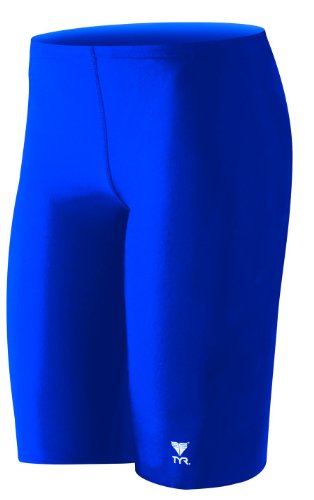 TYR Sport Boys' Solid Jammer Swim Suit,Navy,24
