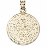 Louisiana (Lafayette) Ragin Cajuns Round LouisianaÕs RaginÕ Cajuns Pendant - 10KT Gold Jewelry
