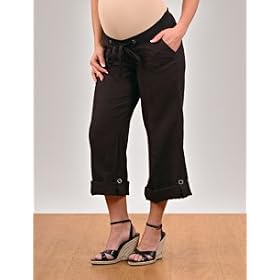 Buy A Pea in the Pod Collection: Under Belly Linen Cargo Pockets Convertible Maternity Pants by A Pea in the Pod