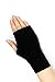 Volyer Women's Winter Mink Cashmere Half Finger Gloves Cute Fingerless Gloves Mitts Christmas Xmas Gift for Girlfriend Wife Lover Mother (Black)