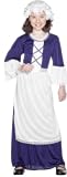 Child's Blue Colonial Girl Costume (Size: Large)