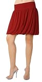 Trendy Bubble Skirt with Classy Yoke Waistline from Hot Fash Skirts - VOOM Red