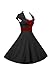 iLover Women's Classy Vintage Audrey Hepburn Style 1940's Rockabilly Evening Dress Black