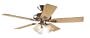 Hunter 20541 Summer Breeze Plus 3-Light 52-Inch 5-Blade Ceiling Fan, Brushed Nickel with Swirled Marble Globes and Cherry/Maple Blades