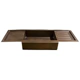 71 Single Bowl Copper Farmhouse Sink with Drain Boards - Antique Copper