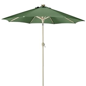 Sunergy 50140852 9ft Solar Powered Patio Umbrella W 24 Led Lights Hunter Green Review Anfdkhl