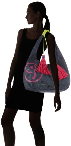 Zumba Fitness Fringetastic Tassel Satchel Bag, Dark N Dirty Slate, One Size