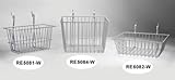 display Rack'Em White Wire Storage Basket 12 x 6 x 6-Inch