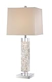 Seashore Collection Contemporary Table Lamp with White Shells and Casual Design