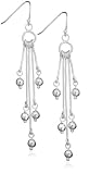 Image of Silver 5 Bar Ball Drop Earrings