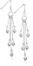 Silver 5 Bar Ball Drop Earrings