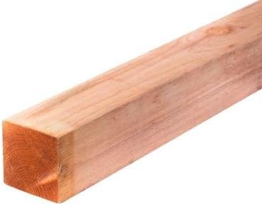 Mendocino Forest Products 3-1/2 in. x 3-1/2 in. x 8 ft. Construction Common Redwood Lumber (4-Pack)