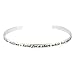 Sterling Silver "A Mother Holds Her Children's Hand For A Short While But Their Hearts Forever" Cuff Bracelet