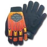 Uvex (UVXHDMECH-FL-L) Harley Davidson Flames Mechanics Glove - Large