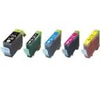 5-Pack Non-OEM Ink w/ Chip for PGI-220BK CLI-221 Canon Pixma Canon iP3600 iP4600 MP560 MP620 MX860 MP980 $7.16