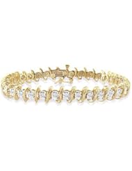 Natural 1.0 ctw Diamond Bracelet 10K Yellow Gold