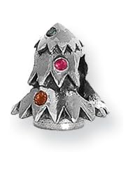 Christmas Tree Charm in Silver for 3mm Charm Bracelets