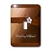 Beverly Turner Wedding Attendant and Bridal Party Design - Veil Sponsor Request, Autumn Orange Ribbon with Flower on Peach - Light Switch Covers - single toggle switch