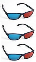 Polar Express 3D Glasses for 3D DVD (3 Pair, Plastic) Extra upgrade Anaglyph