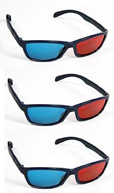 -  Polar Express 3D Glasses for 3D DVD (3 Pair, Plastic) Extra upgrade Anaglyph