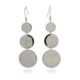 Eve's Addiction Plain Jane's Triple Circle Sterling Silver Earrings