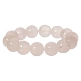14mm Round Rose Quartz Beaded Stretch Bracelet