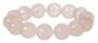 14mm Round Rose Quartz Beaded Stretch Bracelet