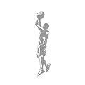 Sudden Shadows Basketball Wall Sticker Set - 20x66"
