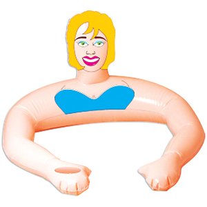 Inflatable Woman Bath Pillow