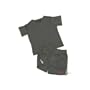 Barefoot Dreams Infant Boxer and Tee Set - Color: Moss, Size: X-Small