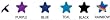 ANODIZED TITANIUM STAR REPLACEMENT HEADS RHSTARPRP- PURPLE