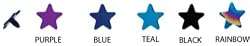 ANODIZED TITANIUM STAR REPLACEMENT HEADS RHSTARBK- BLACK