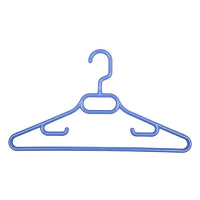 10 Packs of 3 Childrens' Cornflower Blue Plastic Coat Hangers with Swivel Rotating Hook (30 in total)
