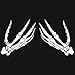 Bella Ladies / Juniors / Girly T-Shirt : Skeleton Hands - Funny Halloween