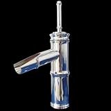 Faucets Chrome, Bamboo Rainwater Chrome Over Brass Faucet