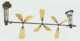 Palmetto Black Ceiling Fan With Oar Shaped Blades